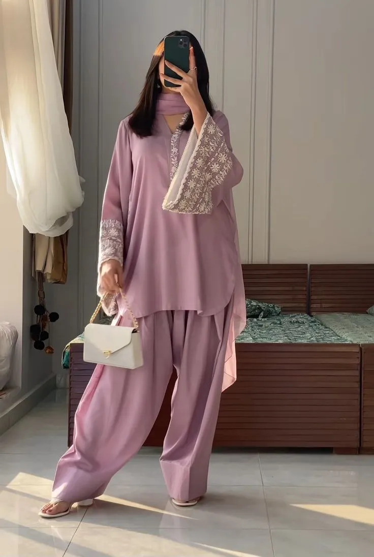 SHORT KURTA WITH FARSHI SALWAR