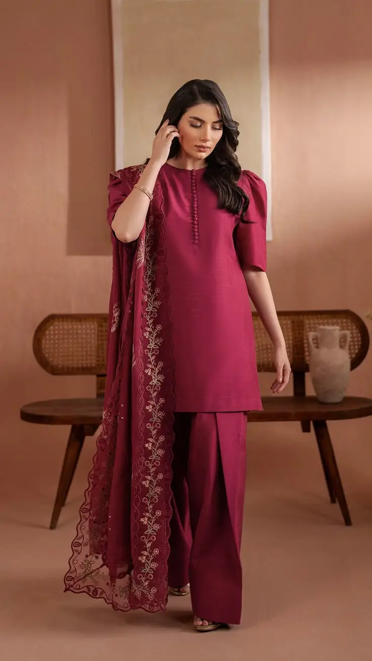 SHORT KURTA WITH FARSHI SALWAR