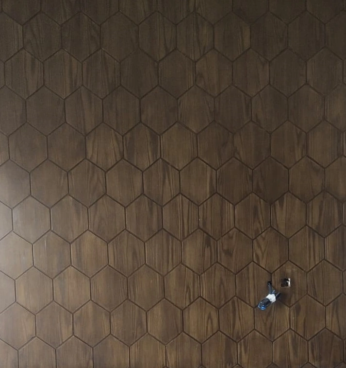WOODEN PANELS ON WALL