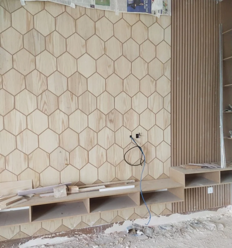 WOODEN PANELS ON WALL